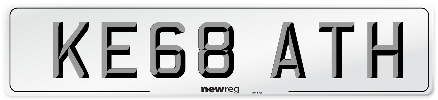 KE68 ATH Number Plate from New Reg